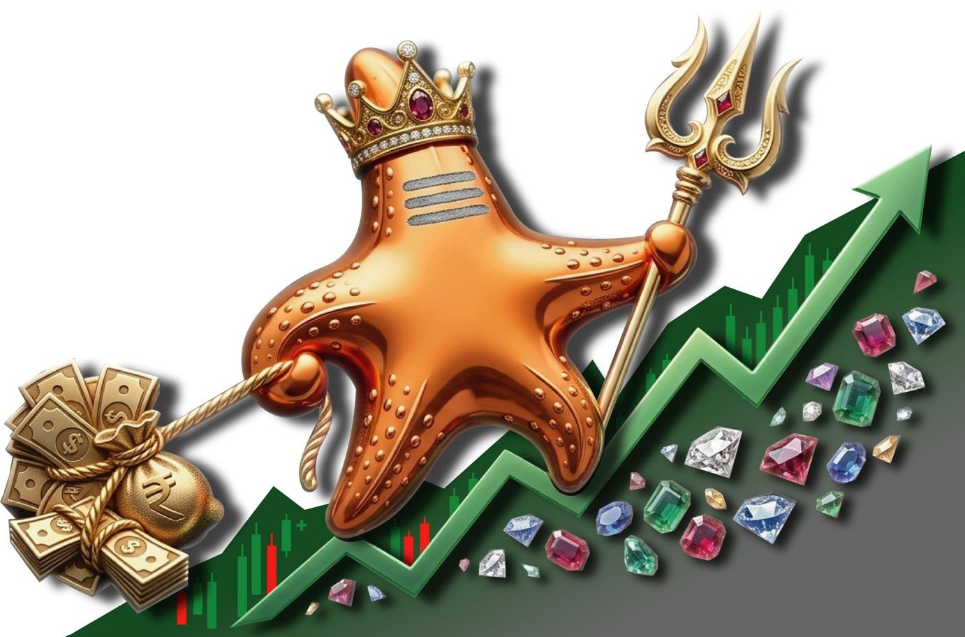 Crowned starfish representing resilient financial growth